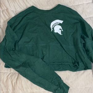 MSU CROPPED LONG SLEEVE